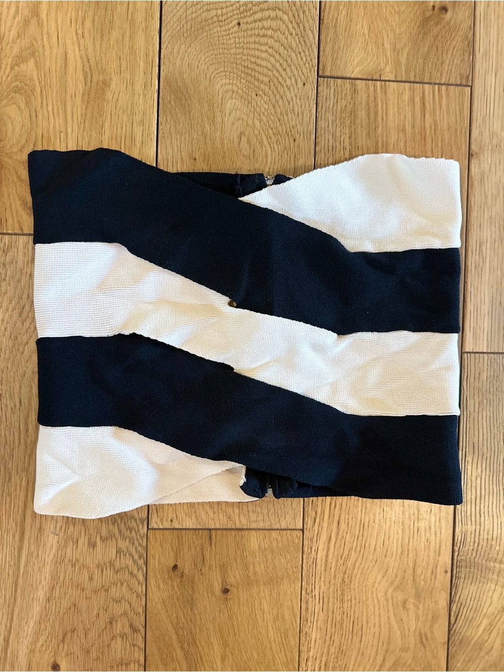 Black and white bandage tube top